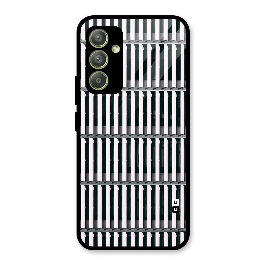 Dark Lines Pattern Glass Back Case for Galaxy A54