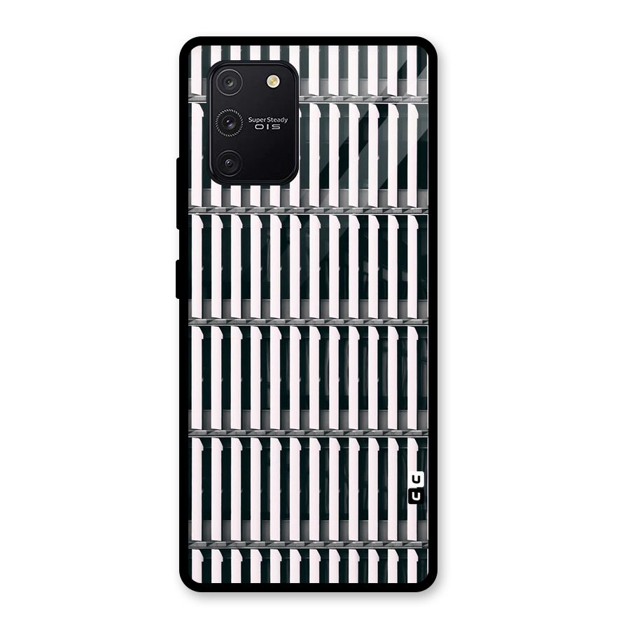 Dark Lines Pattern Glass Back Case for Galaxy S10 Lite