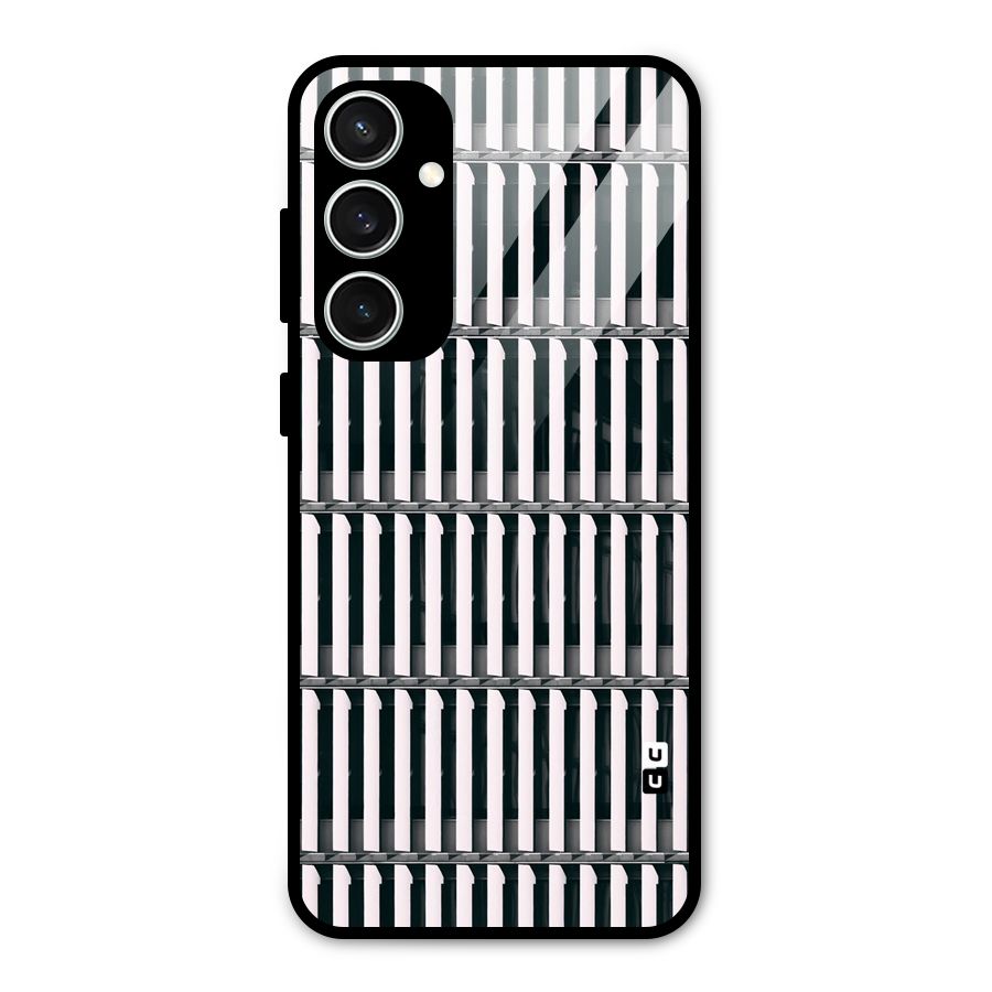 Dark Lines Pattern Glass Back Case for Galaxy S23 FE
