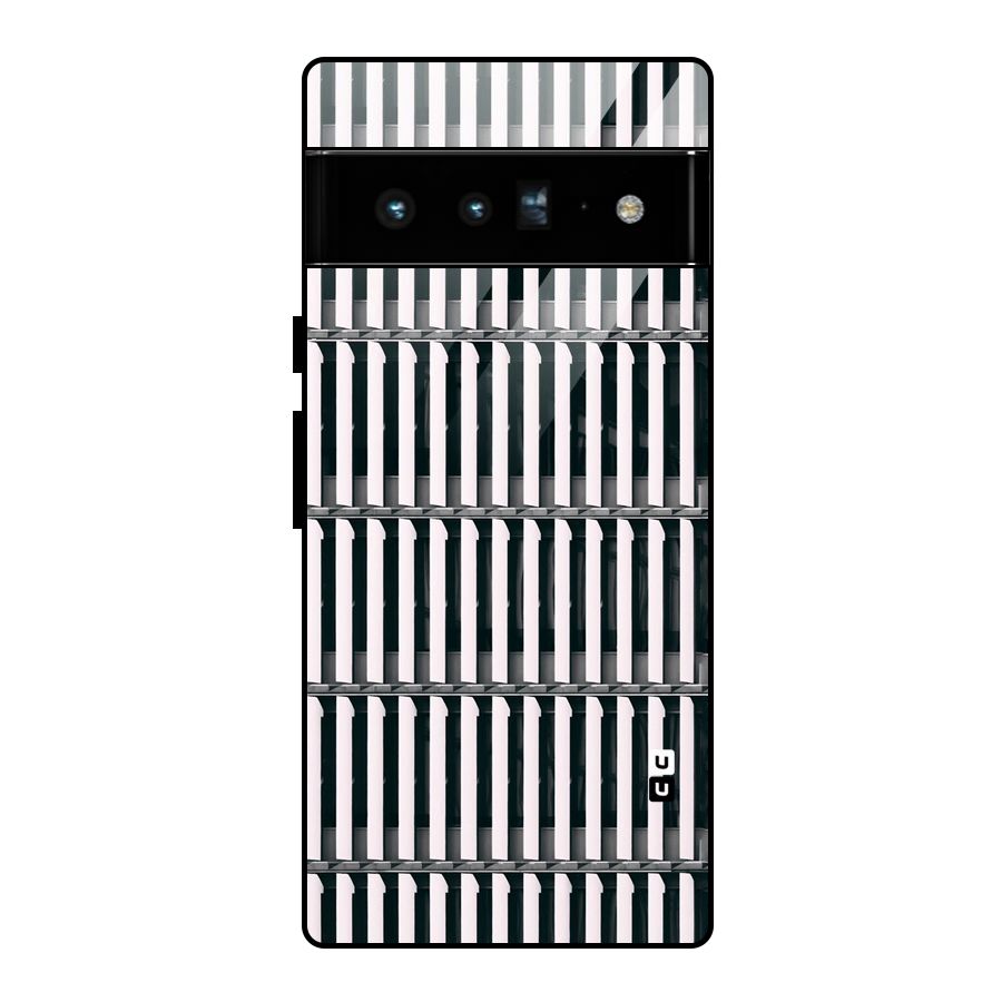Dark Lines Pattern Glass Back Case for Google Pixel 6 Pro