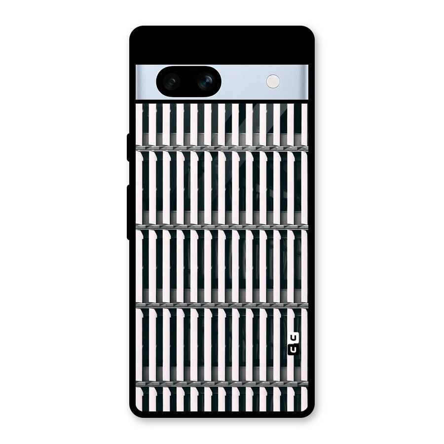 Dark Lines Pattern Glass Back Case for Google Pixel 7a
