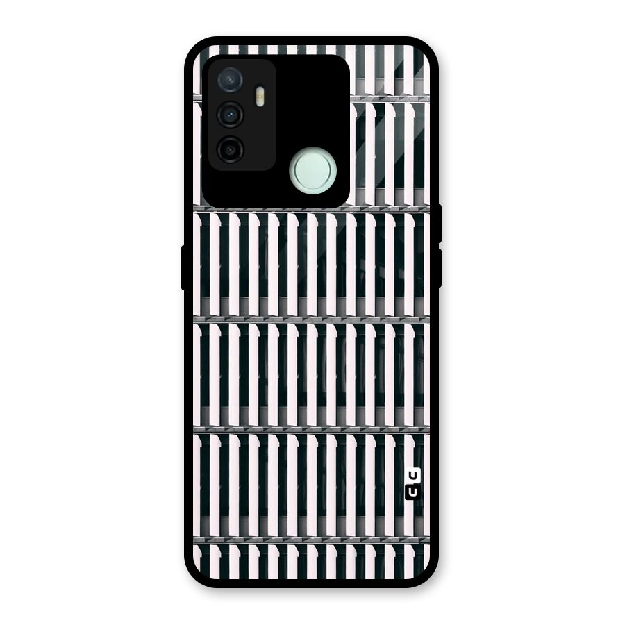Dark Lines Pattern Glass Back Case for Oppo A53