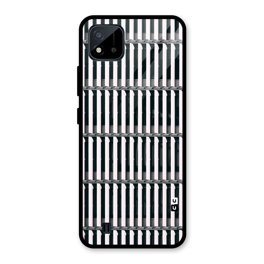 Dark Lines Pattern Glass Back Case for Realme C11 2021