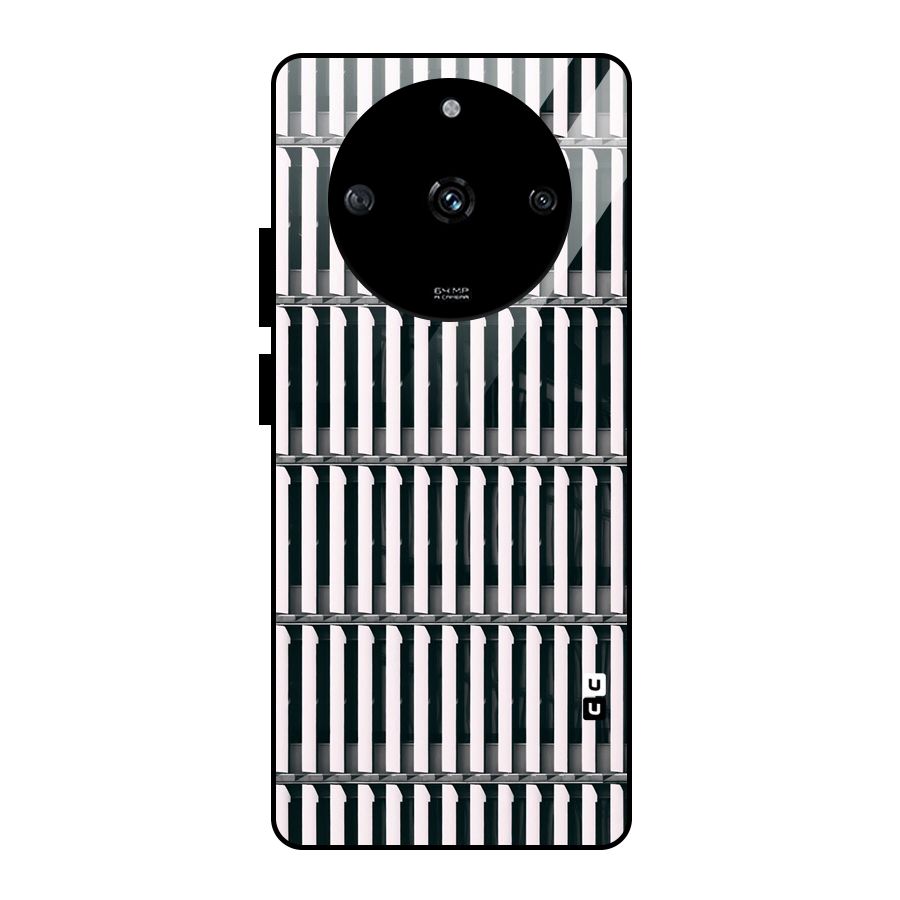 Dark Lines Pattern Glass Back Case for Realme Narzo 60 5G