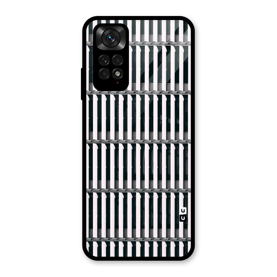Dark Lines Pattern Glass Back Case for Redmi Note 11S