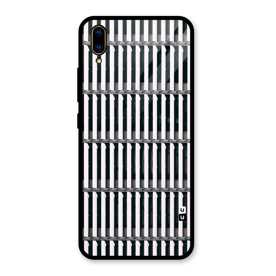 Dark Lines Pattern Glass Back Case for Vivo V11 Pro