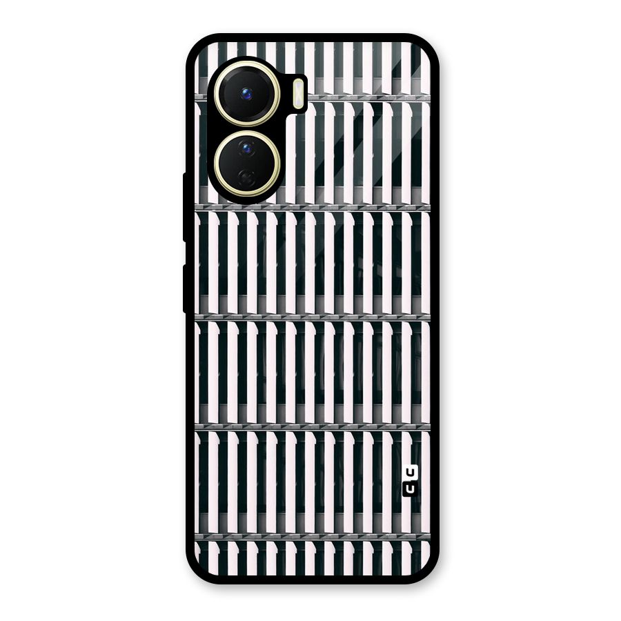 Dark Lines Pattern Glass Back Case for Vivo Y16