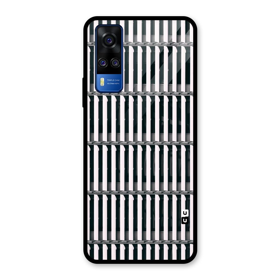 Dark Lines Pattern Glass Back Case for Vivo Y31