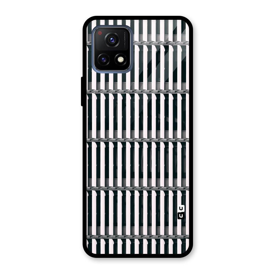 Dark Lines Pattern Glass Back Case for Vivo Y72 5G