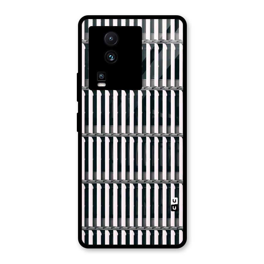 Dark Lines Pattern Glass Back Case for Vivo iQOO Neo 7 Pro