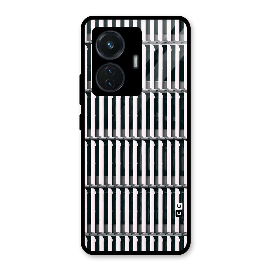 Dark Lines Pattern Glass Back Case for iQOO Z6 44W