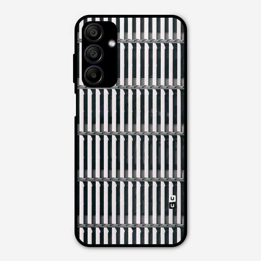 Dark Lines Pattern Metal Back Case for Galaxy A15 5G