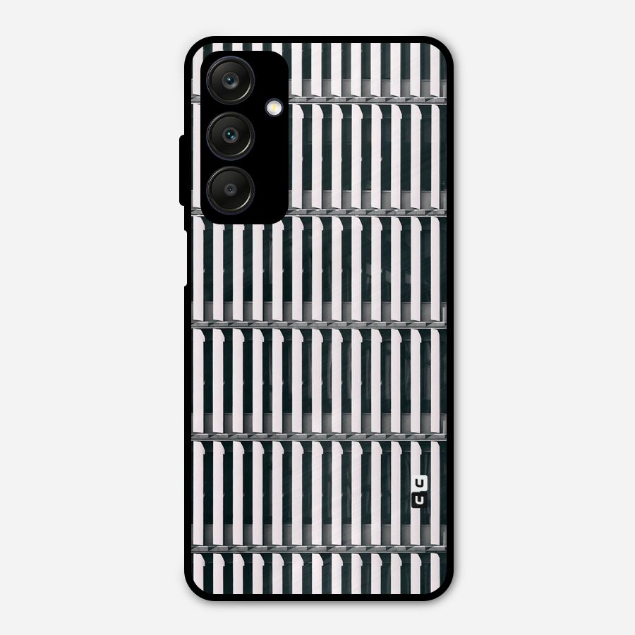 Dark Lines Pattern Metal Back Case for Galaxy A25 5G