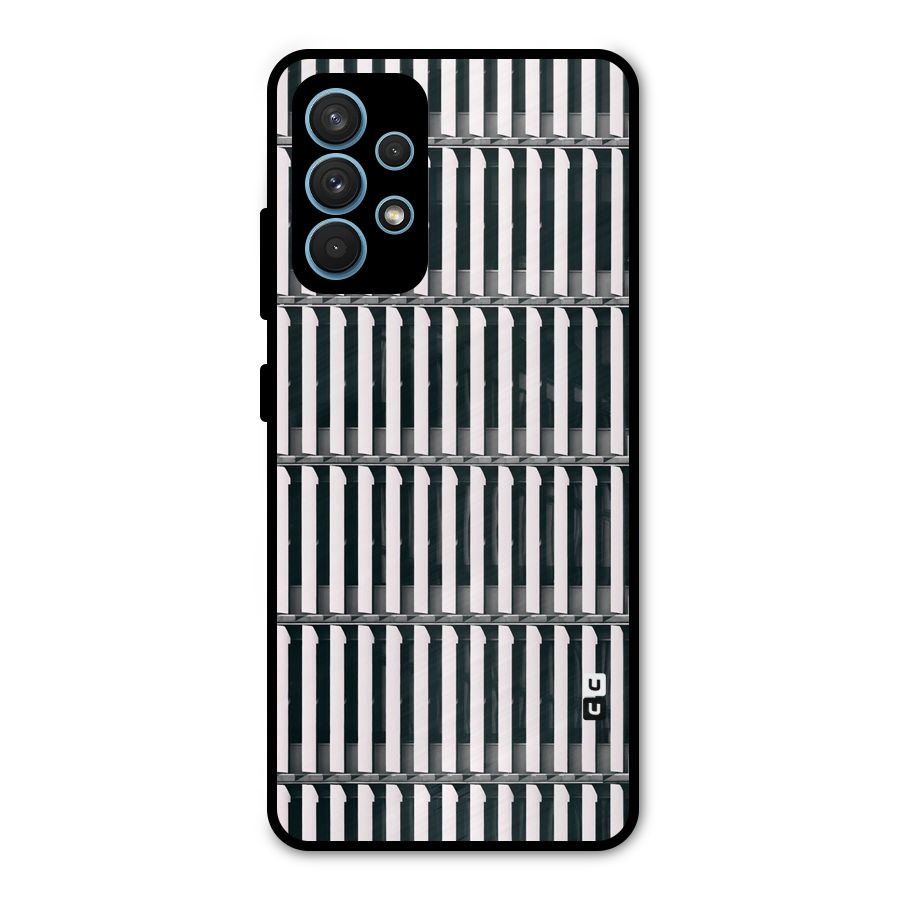 Dark Lines Pattern Metal Back Case for Galaxy A32