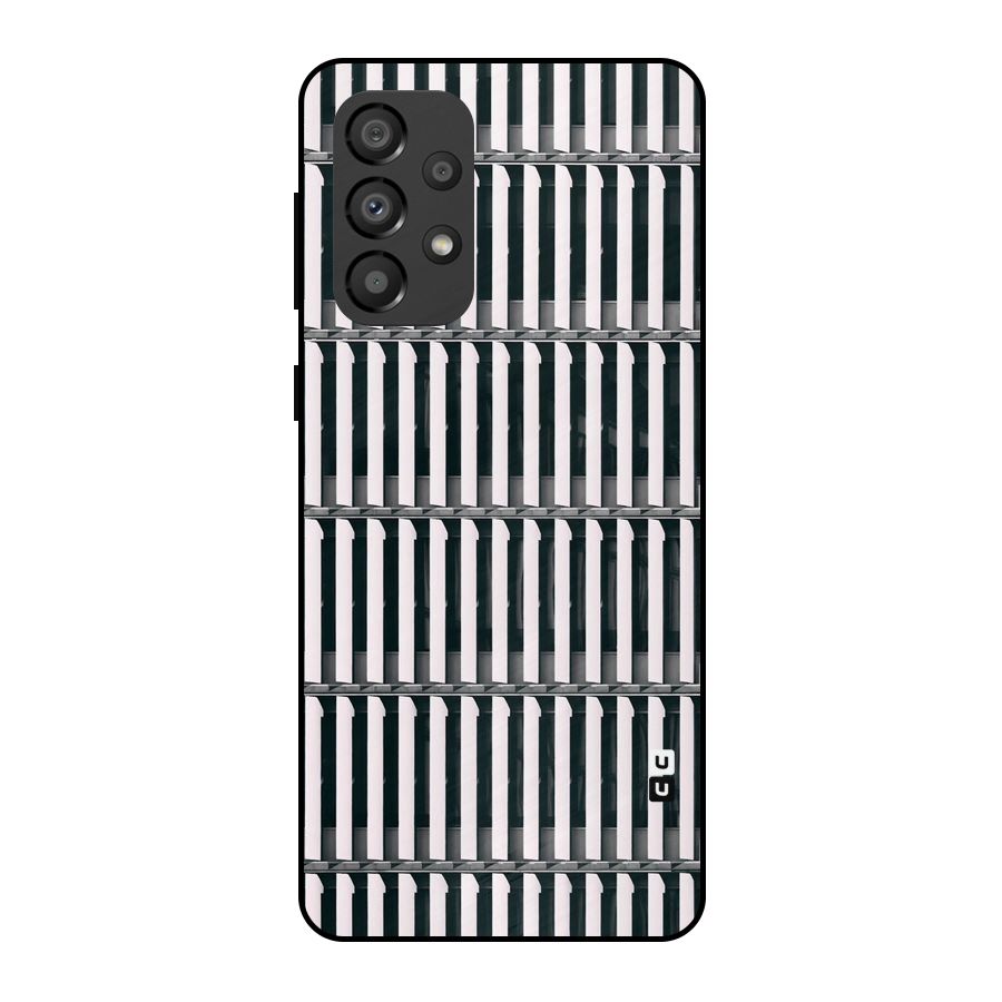 Dark Lines Pattern Metal Back Case for Galaxy A33 5G