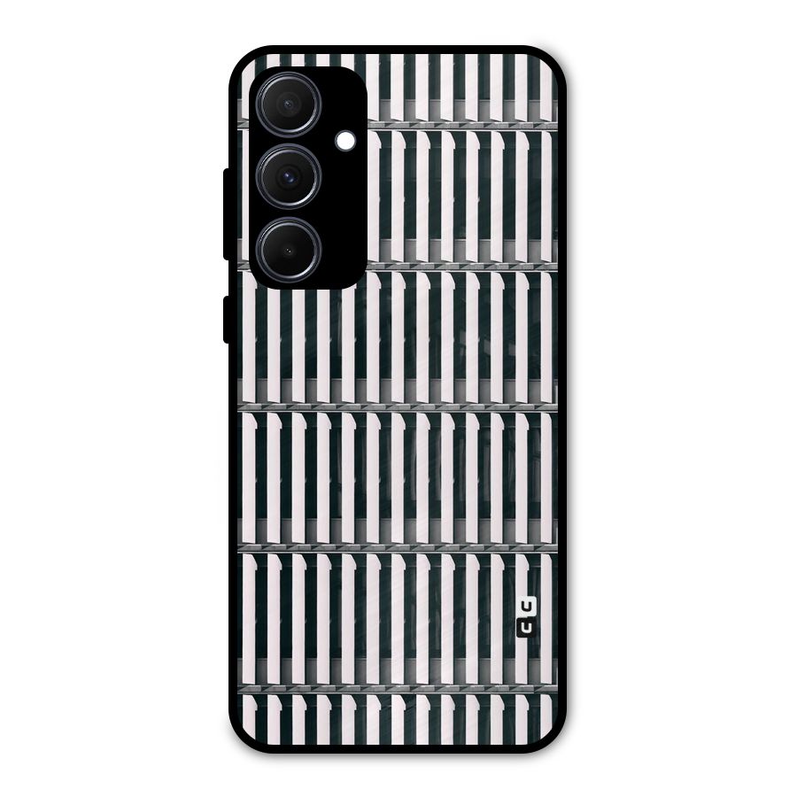 Dark Lines Pattern Metal Back Case for Galaxy A35