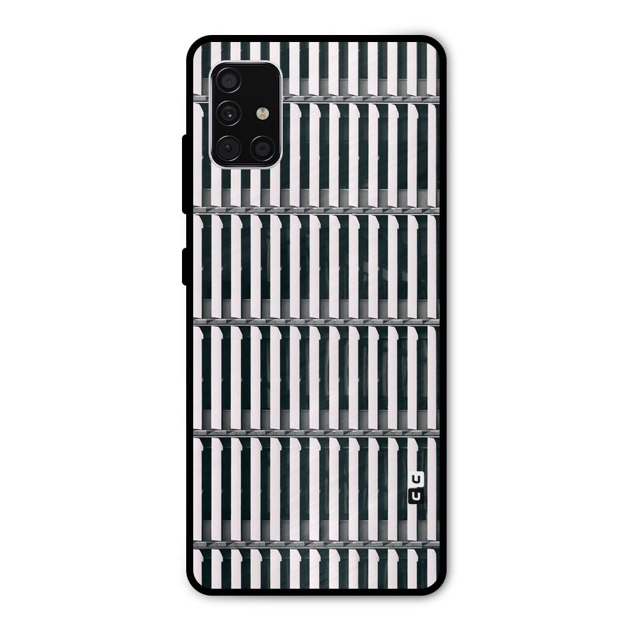 Dark Lines Pattern Metal Back Case for Galaxy A51