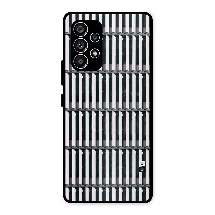Dark Lines Pattern Metal Back Case for Galaxy A53 5G