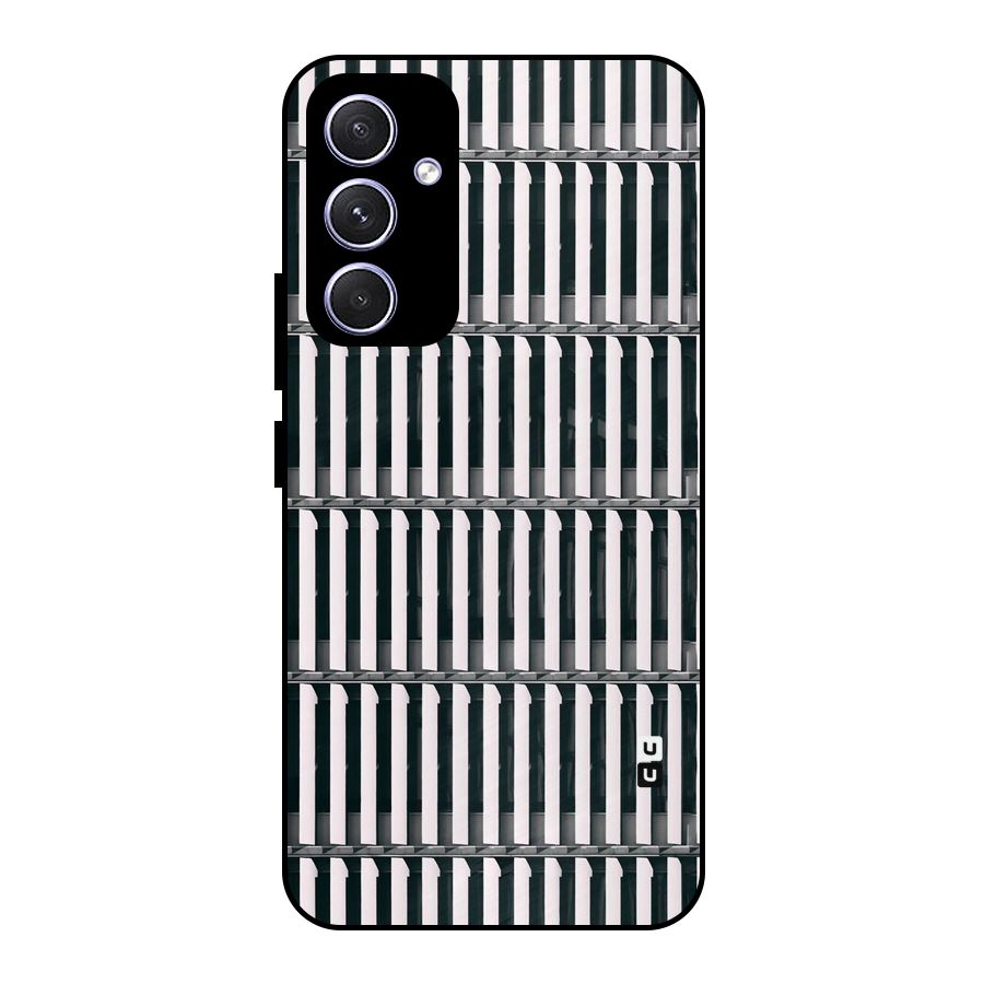 Dark Lines Pattern Metal Back Case for Galaxy A54