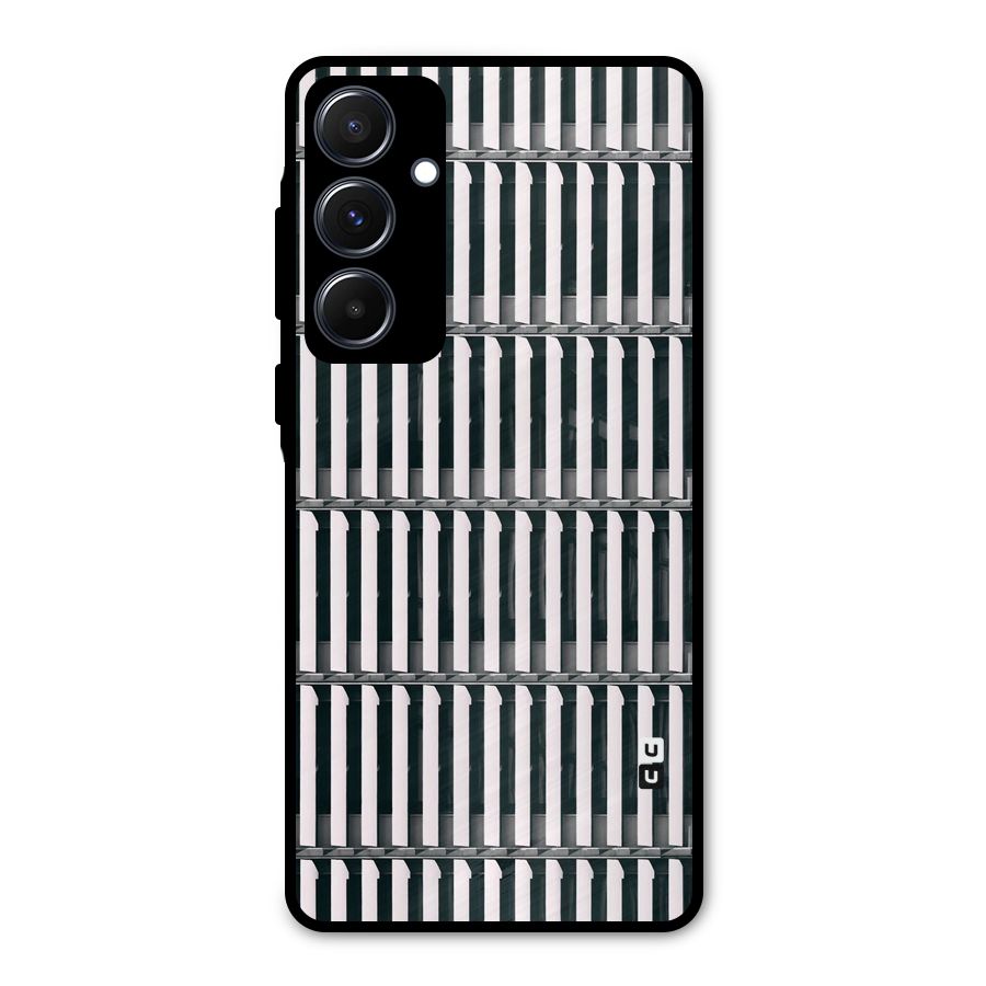 Dark Lines Pattern Metal Back Case for Galaxy A55
