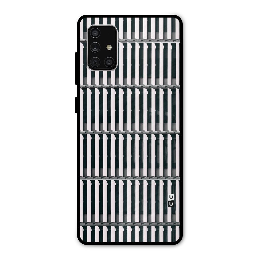 Dark Lines Pattern Metal Back Case for Galaxy A71