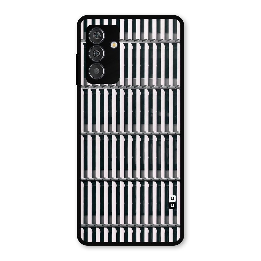 Dark Lines Pattern Metal Back Case for Galaxy M14 5G