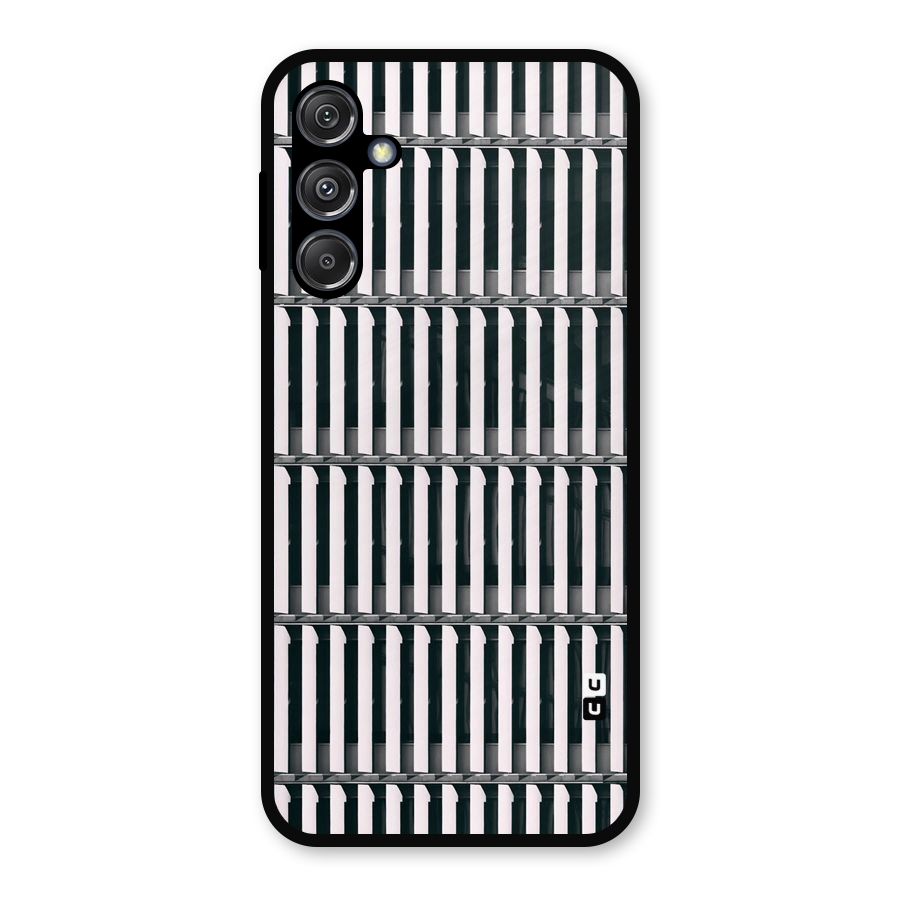 Dark Lines Pattern Metal Back Case for Galaxy M34 5G