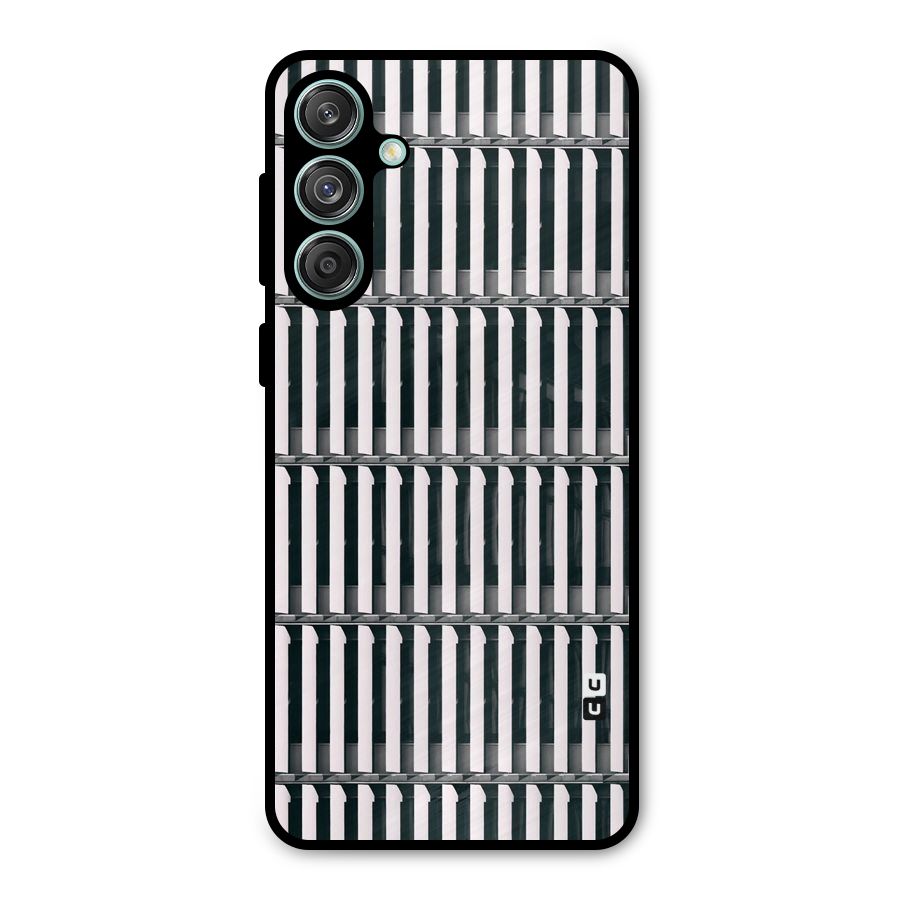 Dark Lines Pattern Metal Back Case for Galaxy M55 5G