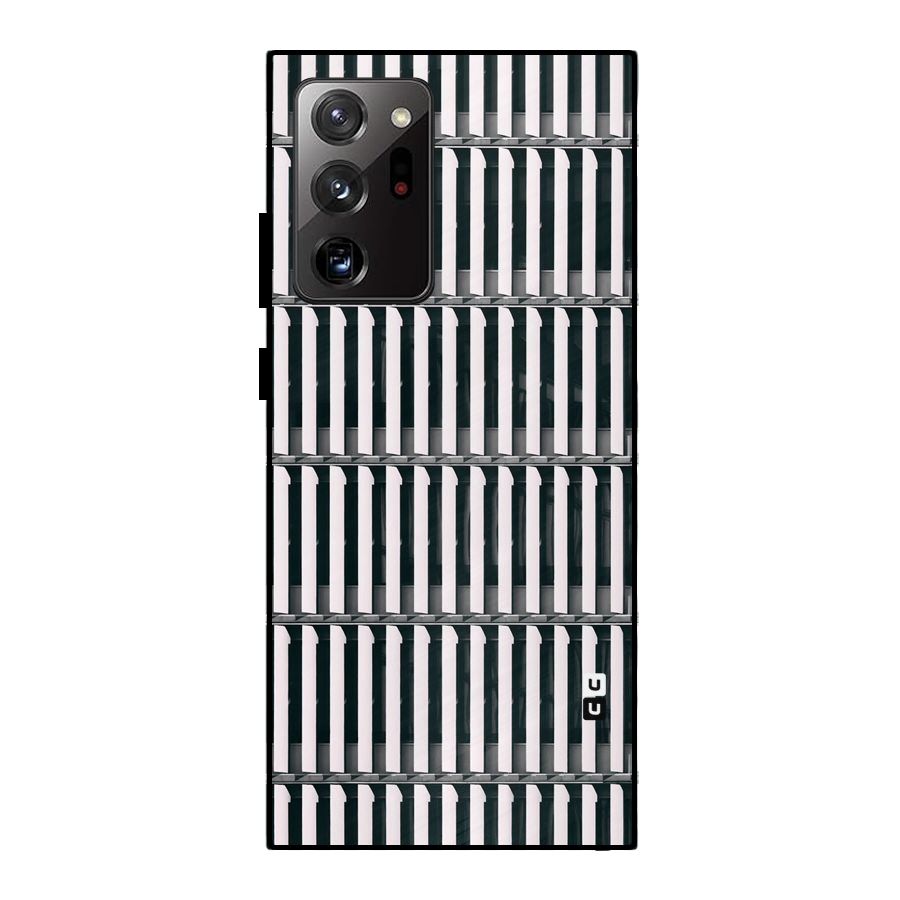 Dark Lines Pattern Metal Back Case for Galaxy Note 20 Ultra