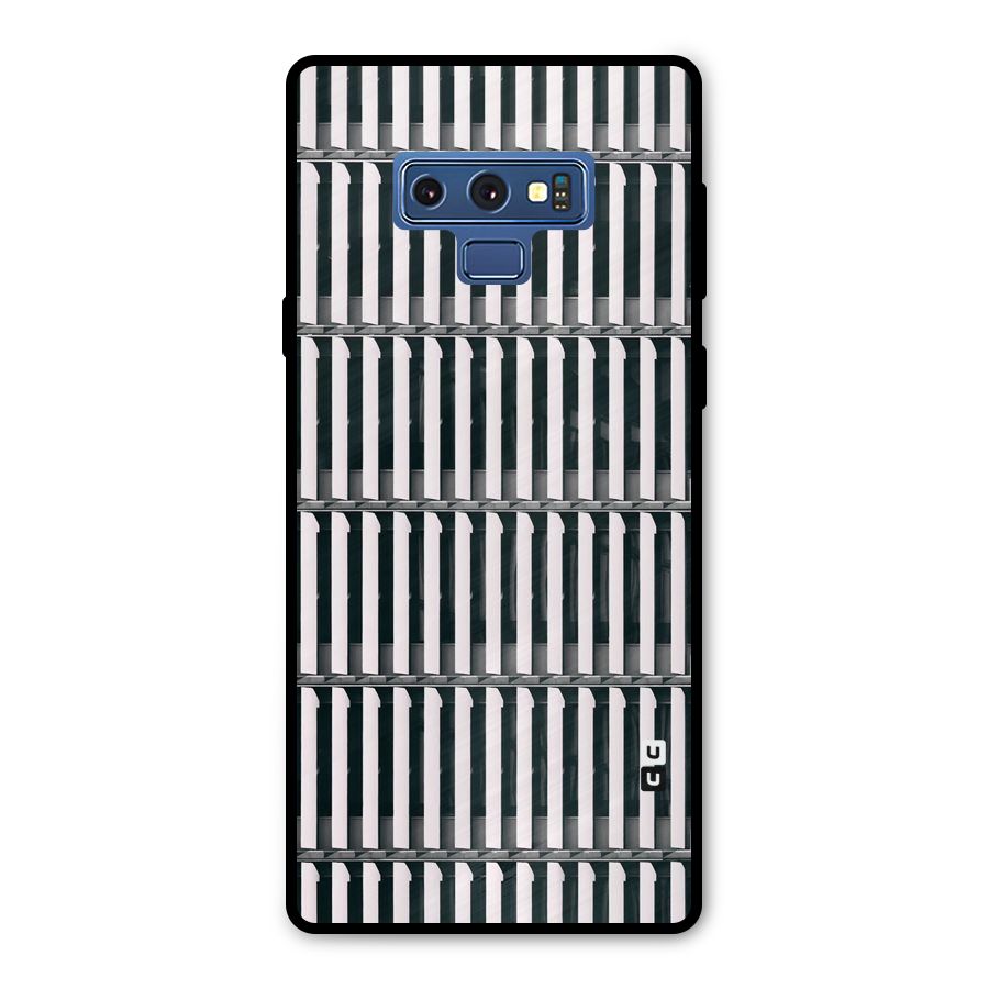 Dark Lines Pattern Metal Back Case for Galaxy Note 9