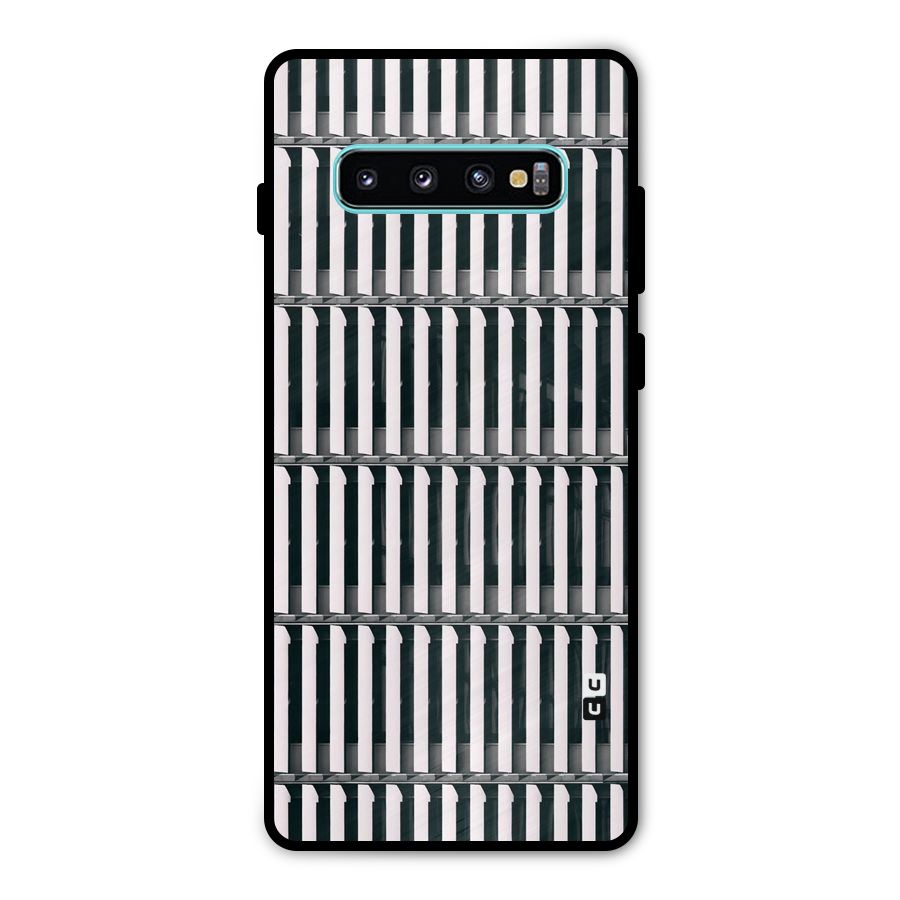 Dark Lines Pattern Metal Back Case for Galaxy S10 Plus