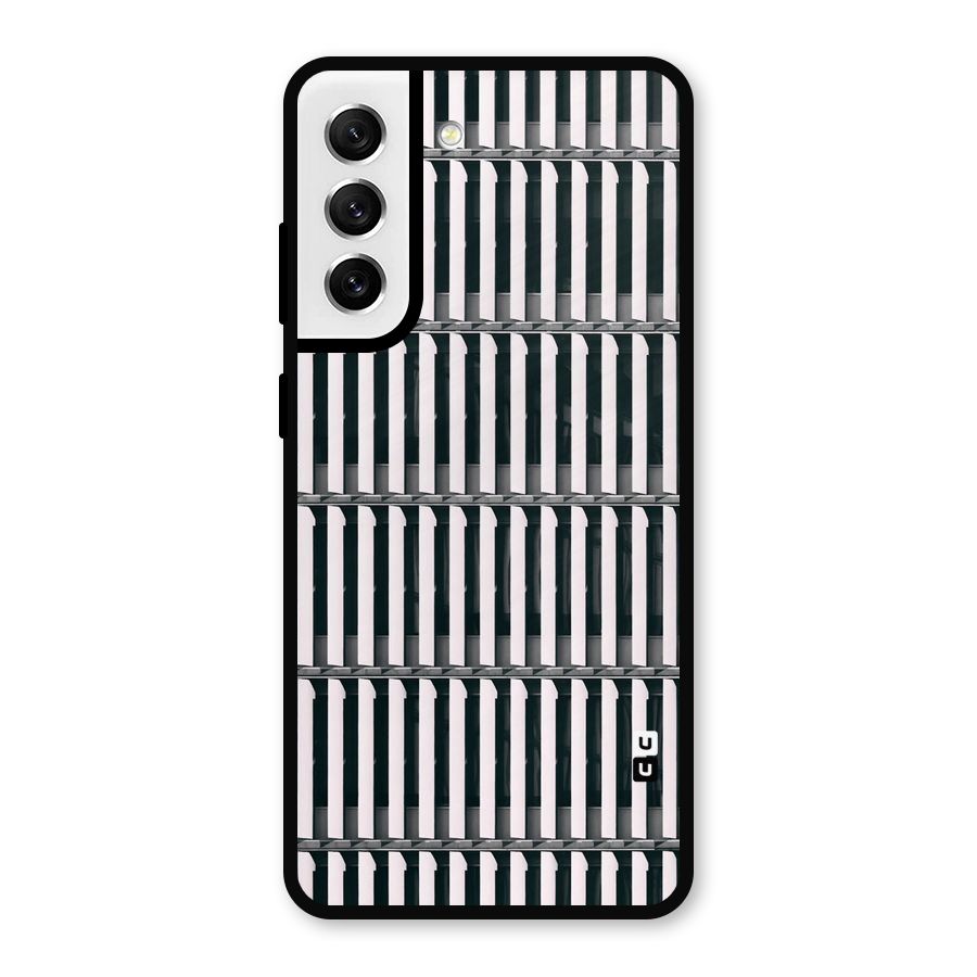 Dark Lines Pattern Metal Back Case for Galaxy S21 FE 5G