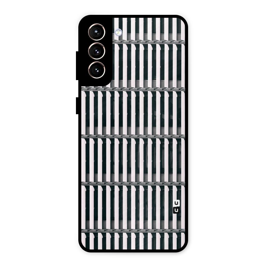 Dark Lines Pattern Metal Back Case for Galaxy S21 Plus