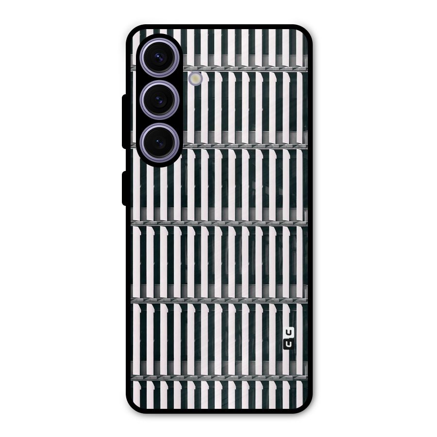 Dark Lines Pattern Metal Back Case for Galaxy S24