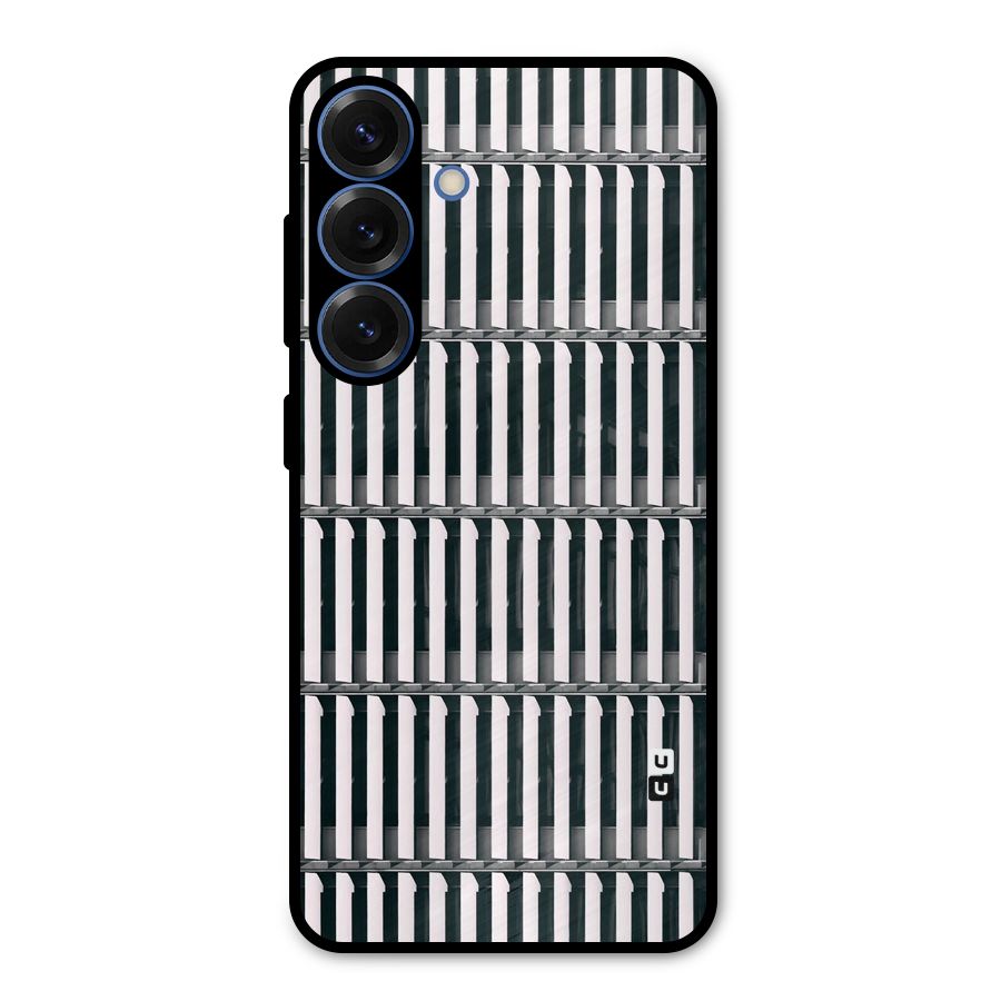 Dark Lines Pattern Metal Back Case for Galaxy S25
