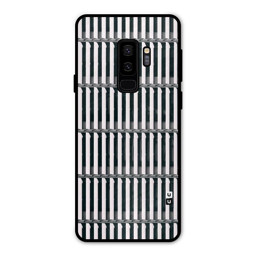 Dark Lines Pattern Metal Back Case for Galaxy S9 Plus