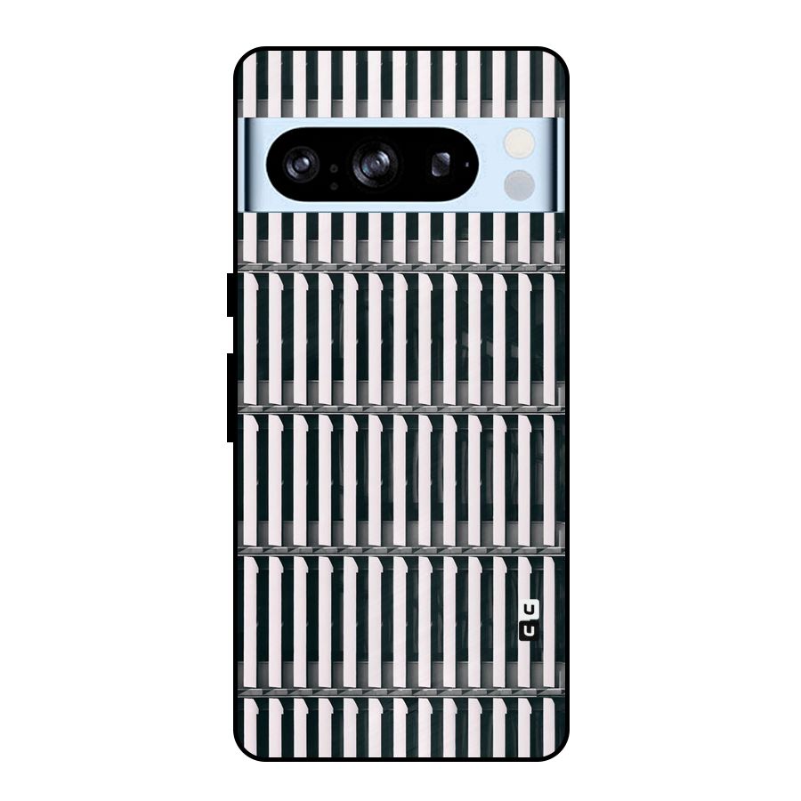 Dark Lines Pattern Metal Back Case for Google Pixel 8 Pro