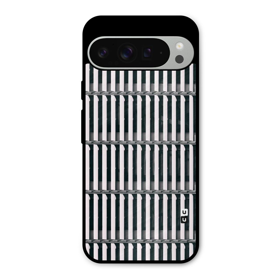 Dark Lines Pattern Metal Back Case for Google Pixel 9 Pro XL