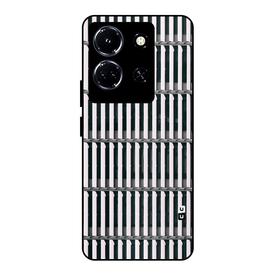Dark Lines Pattern Metal Back Case for Infinix Note 30 5G