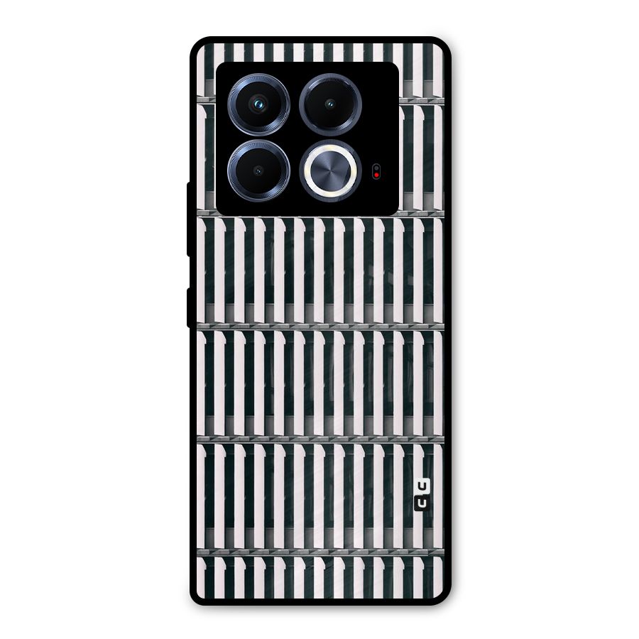 Dark Lines Pattern Metal Back Case for Infinix Note 40 5G