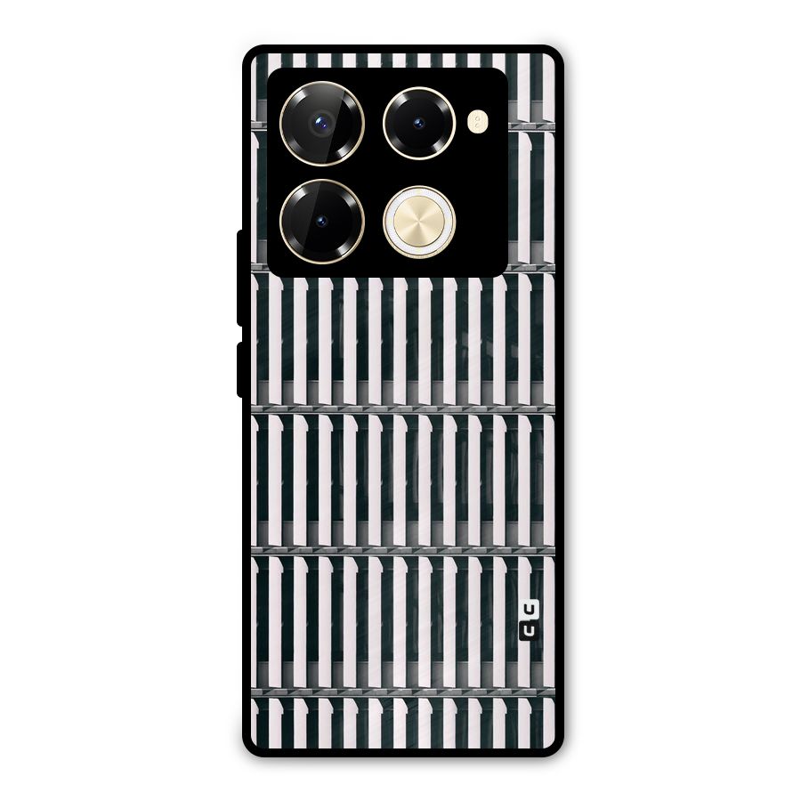 Dark Lines Pattern Metal Back Case for Infinix Note 40 Pro Plus