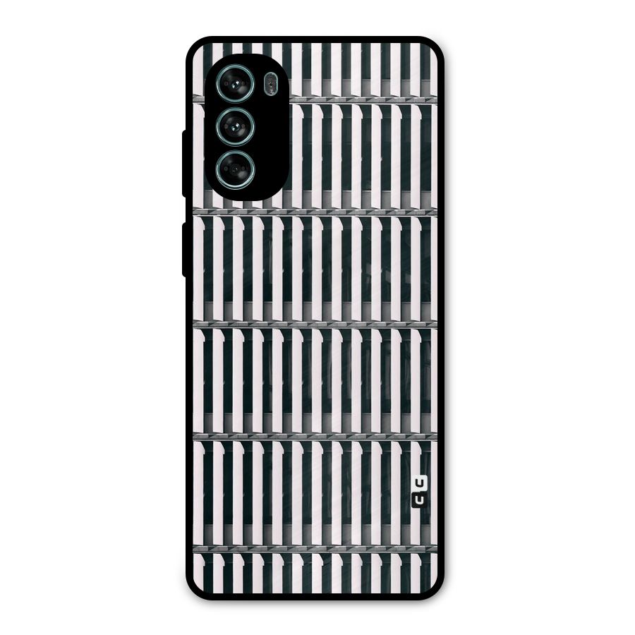 Dark Lines Pattern Metal Back Case for Moto G62