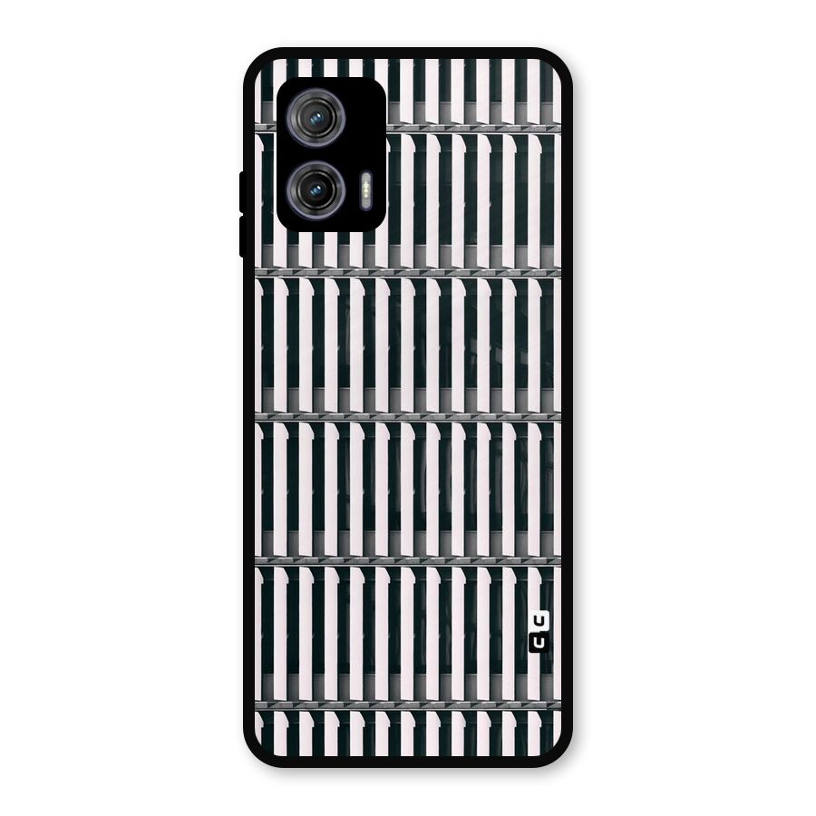 Dark Lines Pattern Metal Back Case for Moto G73
