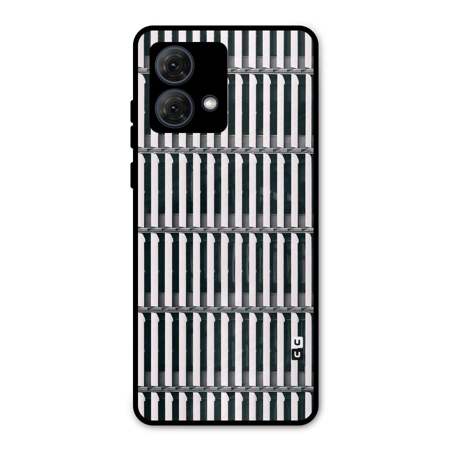 Dark Lines Pattern Metal Back Case for Moto G84
