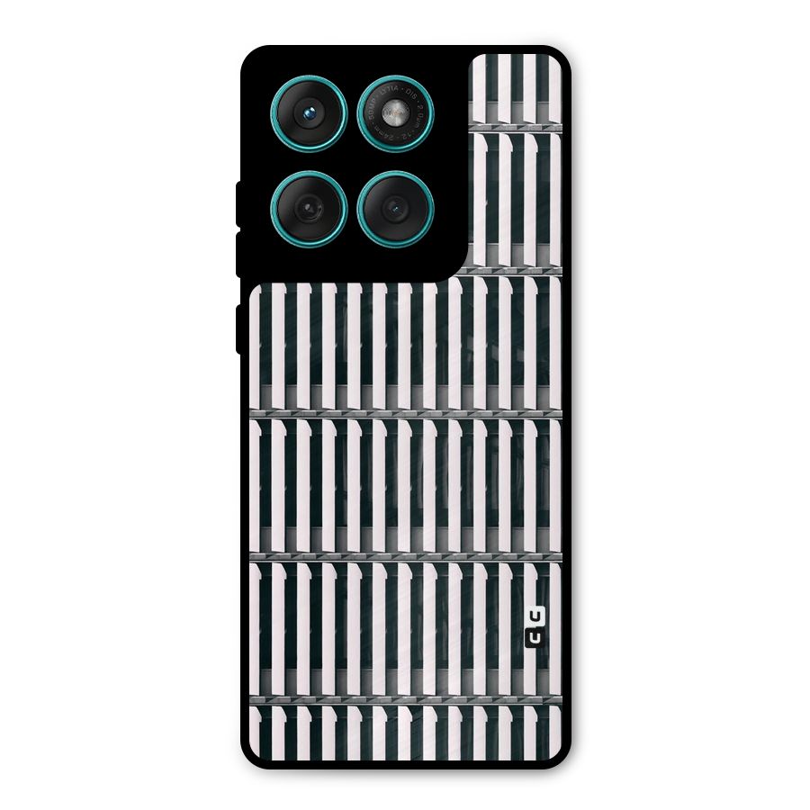 Dark Lines Pattern Metal Back Case for Motorola Edge 60