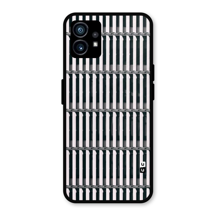 Dark Lines Pattern Metal Back Case for Nothing Phone 1