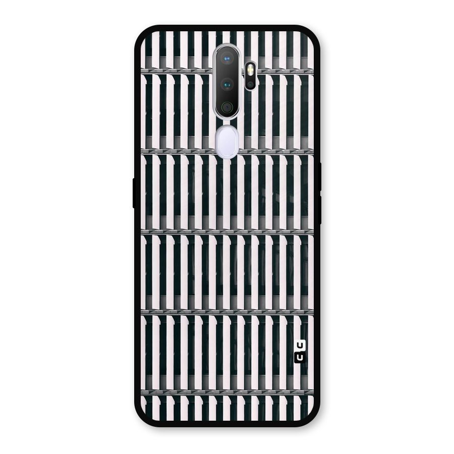 Dark Lines Pattern Metal Back Case for Oppo A5 (2020)