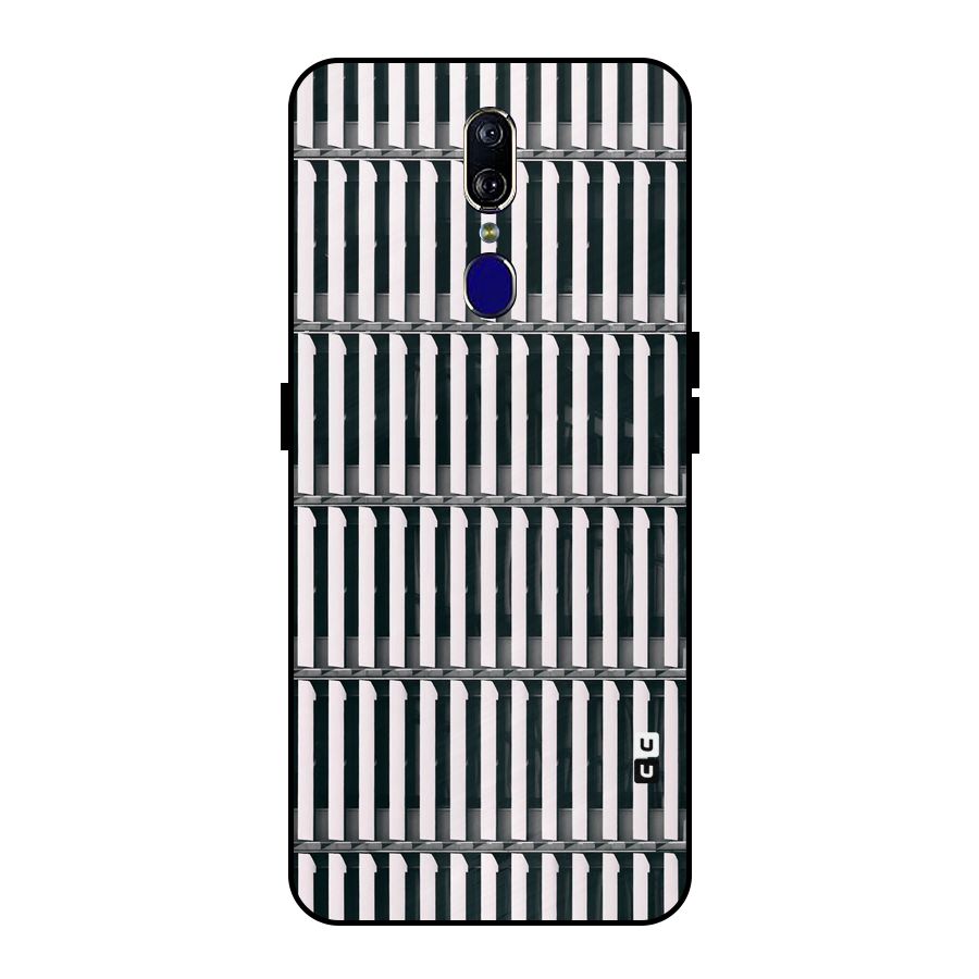 Dark Lines Pattern Metal Back Case for Oppo F11