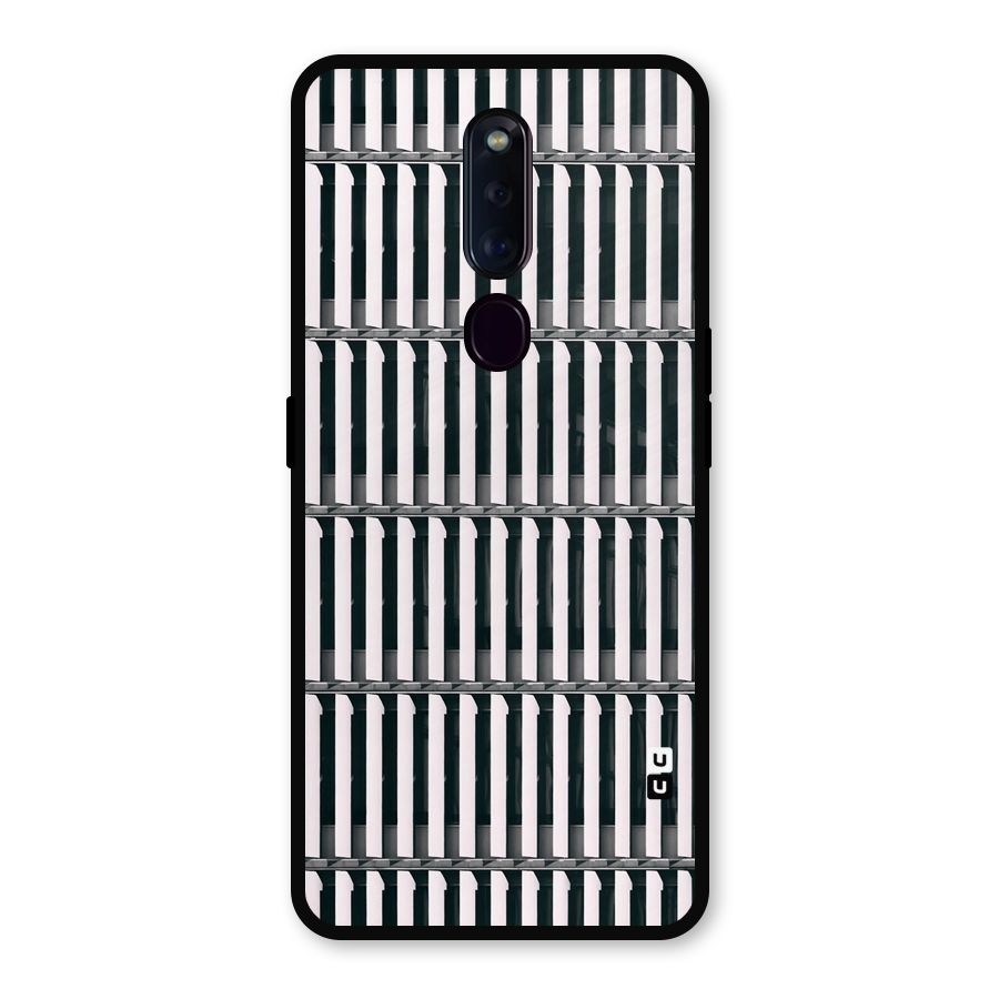 Dark Lines Pattern Metal Back Case for Oppo F11 Pro