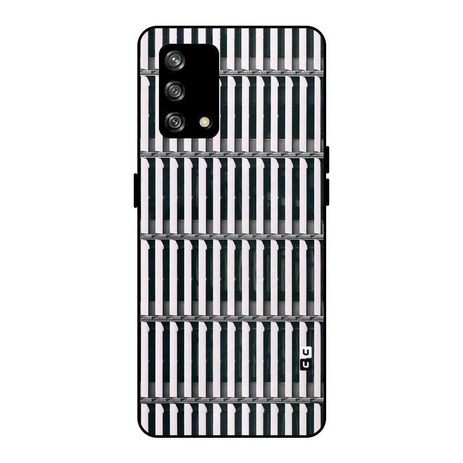 Dark Lines Pattern Metal Back Case for Oppo F19